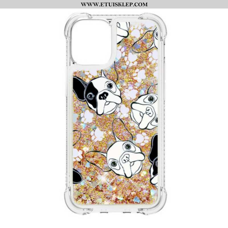 Etui do iPhone 13 Pro Pan Pies Cekiny